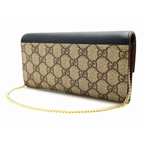 Gucci GG Supreme Chain Wallet Khaki - Picture 2 of 9